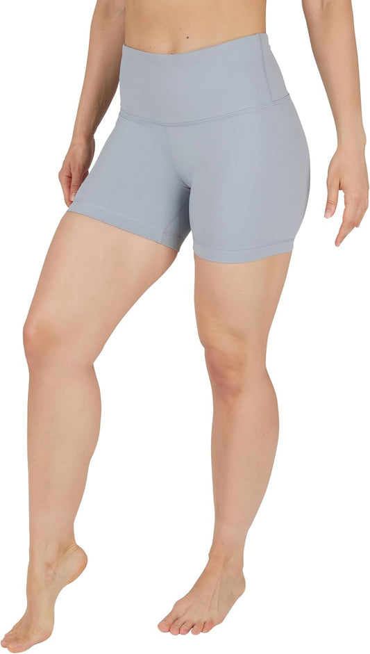 High Waist Power Flex Yoga Shorts - Tummy Control Biker Shorts for Women 2 Pack