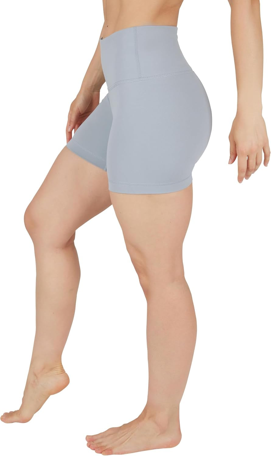 High Waist Power Flex Yoga Shorts - Tummy Control Biker Shorts for Women 2 Pack