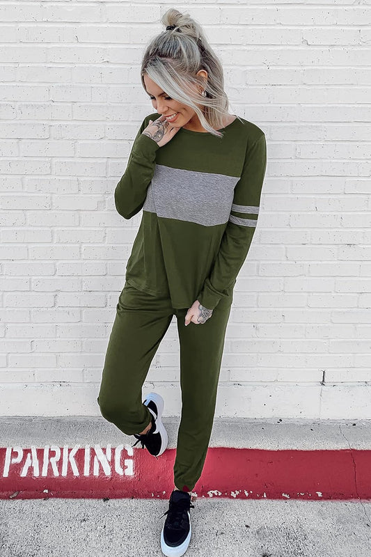 Womens 2 Piece Sets 2026 Long Sleeve Tops High Waisted Sweatpants Lounge Set Fall Fashion Travel Outfits