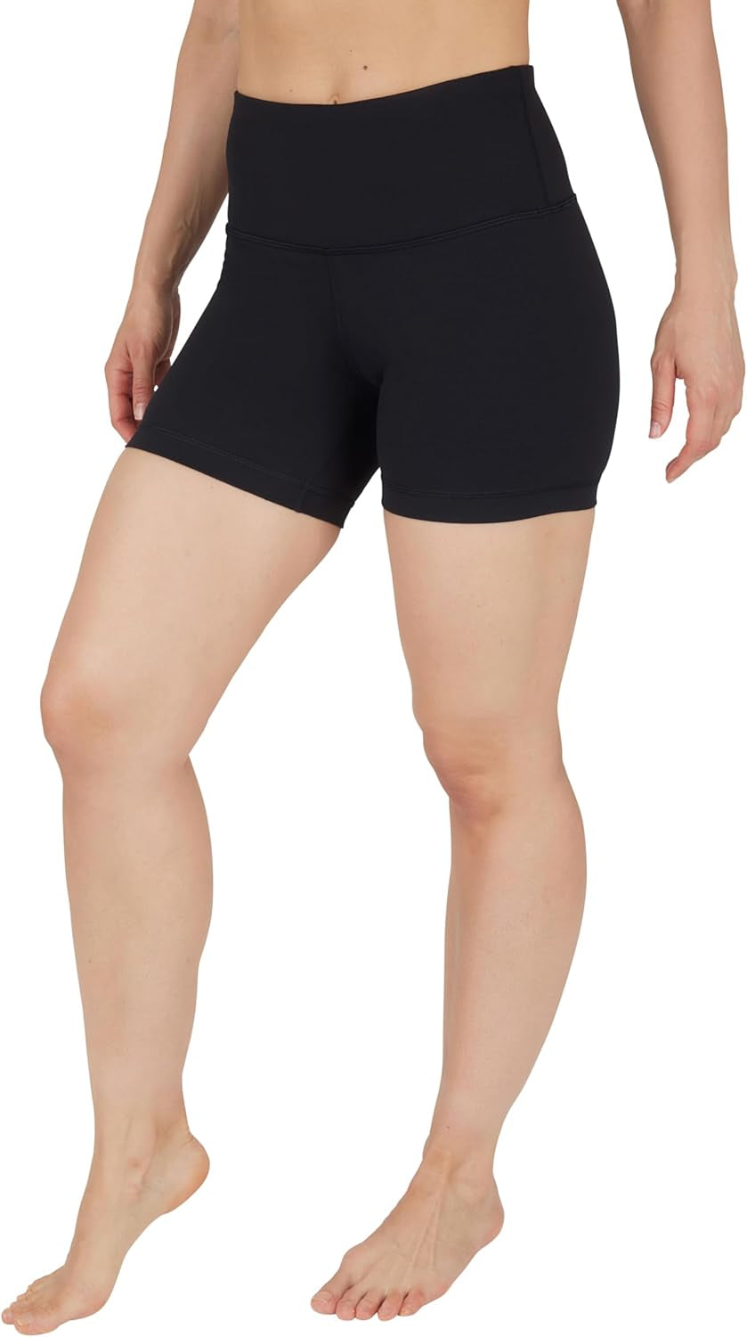 High Waist Power Flex Yoga Shorts - Tummy Control Biker Shorts for Women 2 Pack