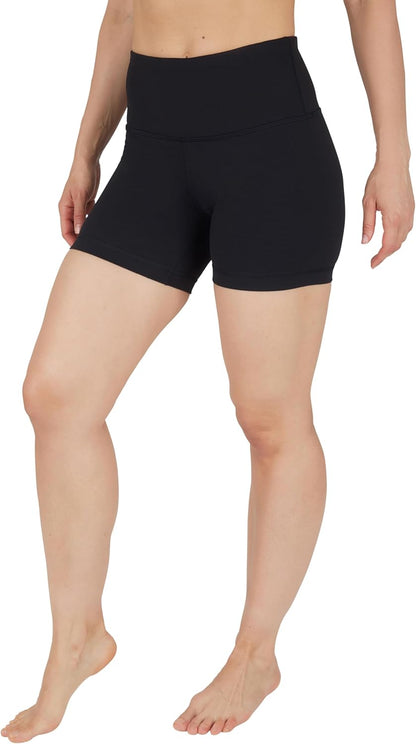 High Waist Power Flex Yoga Shorts - Tummy Control Biker Shorts for Women 2 Pack