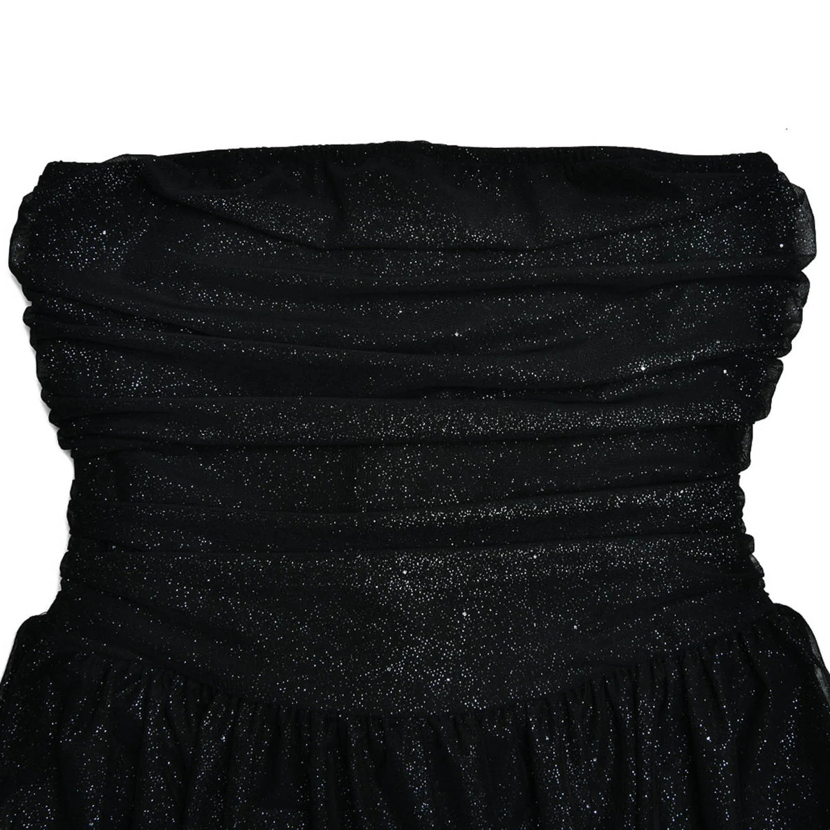 Plus Size Fall Dresses Women'S Strapless Mini Dress, Glitter Tulles Homecoming Dresses for Teens, a Line Short Prom Cocktail Gown with Bow Black M